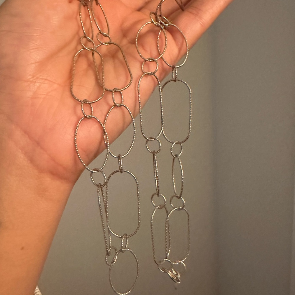 Silpada "Lasting Impression" sterling silver textured link necklace